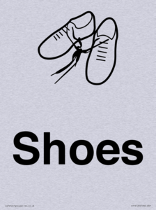 Dementia shoes sign